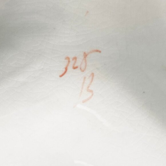 Antique Serving Platter with Gold Detail - Condiment Dish - Transfer Ware - Picture 5 of 7